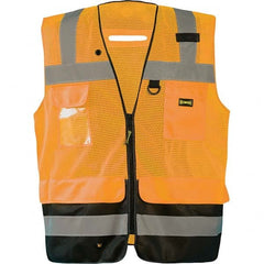OccuNomix - Size M HI-Vis Orange Mesh Surveyor's High Visibility Vest - Exact Tooling