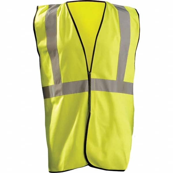 OccuNomix - Size L/XL Hi-Vis Yellow Solid General Purpose High Visibility Vest - Exact Tooling