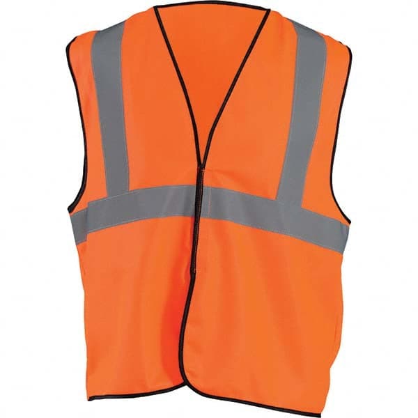 OccuNomix - Size 4X/5X L HI-Vis Orange Solid General Purpose High Visibility Vest - Exact Tooling