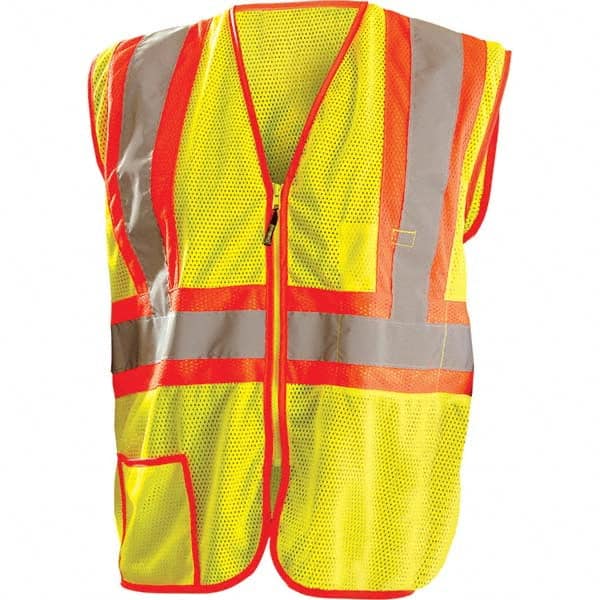 OccuNomix - Size 5XL Hi-Vis Yellow Mesh General Purpose High Visibility Vest - Exact Tooling