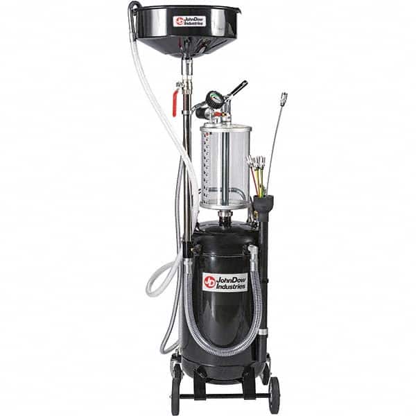 JohnDow - Oil Drain Containers Type: Pressurized Evacuation Drain w/Casters Container Size: 20 Gal. - Exact Tooling