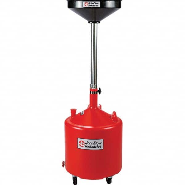 JohnDow - Oil Drain Containers Type: Pressurized Evacuation Drain w/Casters Container Size: 18 Gal. - Exact Tooling