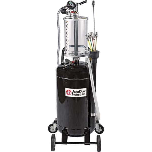 JohnDow - Oil Drain Containers Type: Pressurized Evacuation Drain w/Casters Container Size: 20 Gal. - Exact Tooling