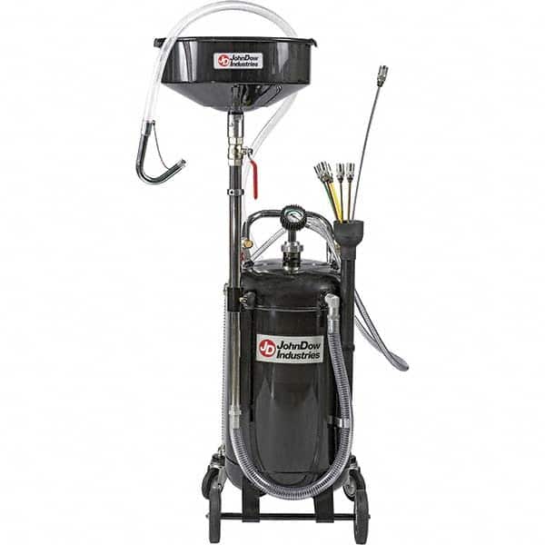 JohnDow - Oil Drain Containers Type: Pressurized Evacuation Drain w/Casters Container Size: 20 Gal. - Exact Tooling