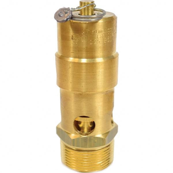 1-1/4″ Inlet, ASME Safety Valve MNPT Ends, 275 Max psi, Brass