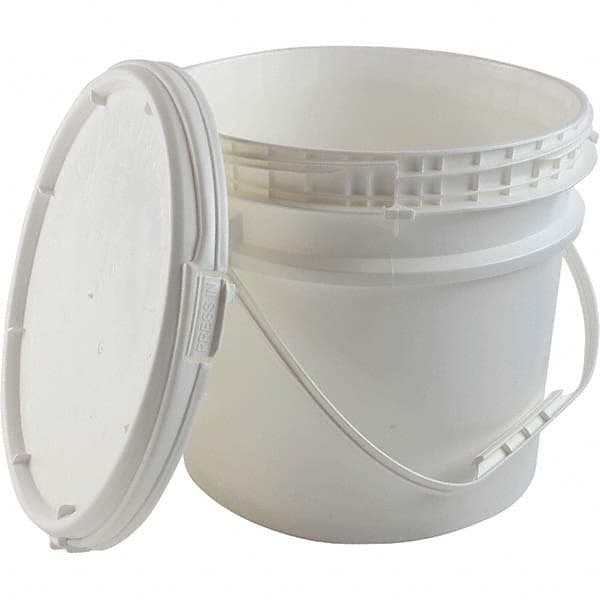 Dynalon Labware - 1 6-Piece 3.5 Gal 10.87" High, High-Density Polyethylene Round White Single Pail - Exact Tooling