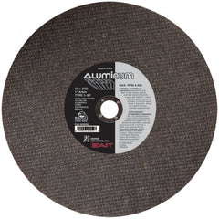 Sait - 14" Aluminum Oxide Cutoff Wheel - 3/32" Thick, 1" Arbor, 4,400 Max RPM, Use with Chop Saws - Exact Tooling