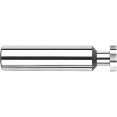 Harvey Tool - 1/8" Cut Diam, 1/16" Cut Width, 1/8" Shank, Straight-Tooth Woodruff Keyseat Cutter - Exact Tooling