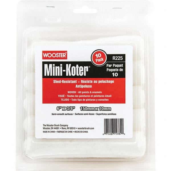 Wooster Brush - Paint Roller Covers   Type: Mini Roller    Nap Size (Inch): 3/8 - Exact Tooling