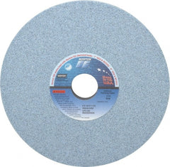 Norton - 8" Diam x 1-1/4" Hole x 1/2" Thick, I Hardness, 46 Grit Surface Grinding Wheel - Ceramic, Type 1, Coarse Grade, 3,105 Max RPM, Vitrified Bond, No Recess - Exact Tooling