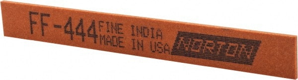 Norton - 4" Long x 1/2" Wide x 1/16" Thick, Aluminum Oxide Sharpening Stone - Taper, Fine Grade - Exact Tooling