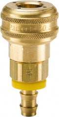 Parker - Push-Lok Hose Barb Industrial Pneumatic Hose Coupler - Brass, 1/2" Body Diam, 1/2" Hose ID - Exact Tooling