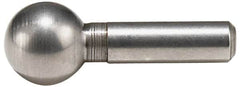 Jergens - 1/2" Ball Diam, 1/4" Shank Diam, Steel Standard Tooling Ball - 1-1/2" Ball Center to Shank Bottom - Exact Tooling