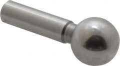 Jergens - 1/4" Ball Diam, 1/8" Shank Diam, Steel Standard Tooling Ball - 9/16" Ball Center to Shank Bottom - Exact Tooling