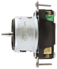 Hubbell Wiring Device-Kellems - 125 VAC, 50 Amp, Self Grounding Receptacle - 2 Poles, 3 Wire, Female End, Black - Exact Tooling