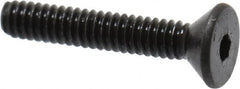 Value Collection - #0-80 UNF Hex Socket Drive, Flat Screw - Alloy Steel, Black Oxide Finish, Fully Threaded, 3/8" OAL - Exact Tooling