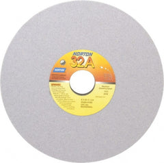 Norton - 8" Diam x 1-1/4" Hole x 3/4" Thick, K Hardness, 80 Grit Surface Grinding Wheel - Aluminum Oxide, Type 1, Medium Grade, 3,600 Max RPM, Vitrified Bond, No Recess - Exact Tooling