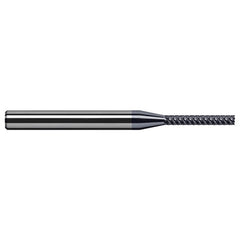Variable Helix End Mills for Free Machining Steels - Finishers - 0.0310″ (1/32″) Cutter Diameter × 0.2500″ (1/4″) Length of Cut Carbide Square End Mill Finisher for Free Machining Steels, 5 Flutes, AlTiN Coated - Exact Tooling