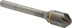 SGS - 1/2" Head Diam, 1/4" Shank Diam, 6 Flute 90° Solid Carbide Countersink - Exact Tooling
