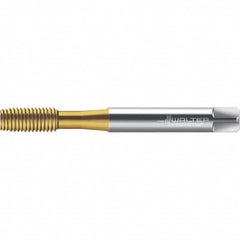 Walter-Prototyp - M10x1.50 DIN 2174 6HX 9.370 Thread Limit Semi-Bottoming Thread Forming Tap - Powdered Metal High Speed Steel, TiN Finish, 100mm OAL, 15mm Thread Length, Right Hand Thread, Series TC420 - Exact Tooling