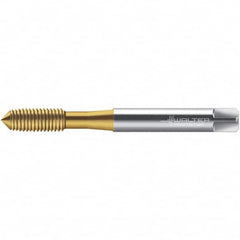 Walter-Prototyp - M10x1.50 DIN 2174 6HX 9.380 Thread Limit Semi-Bottoming Thread Forming Tap - Powdered Metal High Speed Steel, TiN Finish, 100mm OAL, 15mm Thread Length, Right Hand Thread, Series TC430 - Exact Tooling