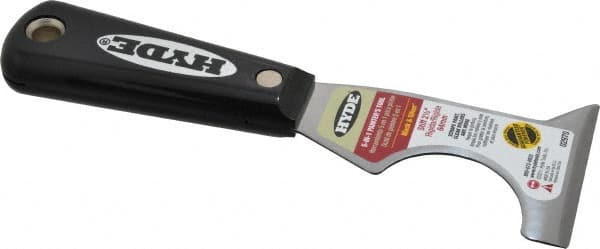 Hyde Tools - 2-1/2" Wide Carbon Steel Taping Knife - Stiff, Nylon Handle, 7-1/4" OAL - Exact Tooling