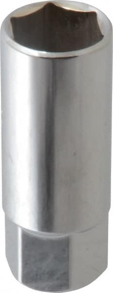 Proto - 13/16", 1/2" Drive, Spark Plug Hand Socket - 6 Points, 2-47/64" OAL, Chrome Finish - Exact Tooling