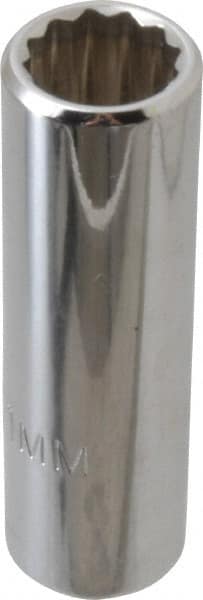 Proto - 3/8" Drive, Deep Hand Socket - 12 Points, 2-1/8" OAL, Chrome Finish - Exact Tooling