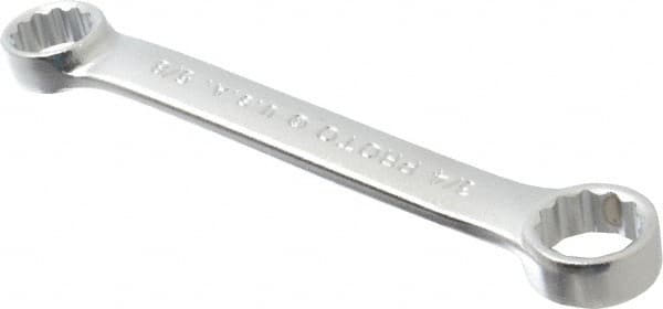 Proto - 5/8" x 3/4" 12 Point Box Wrench - Double End, 1-27/32" Head Diam x 13/32" Head Thickness, 6-1/8" OAL, Steel, Satin Finish, 15° Offset - Exact Tooling