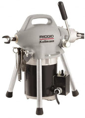 Ridgid - Electric Battery Drain Cleaning Machine - For 3/4" to 4" Pipe, 100' Cable, 400 Max RPM - Exact Tooling