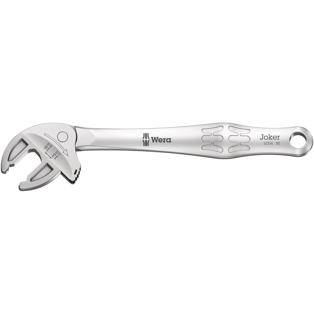 Wera - Spanner Wrenches & Sets; Tool Type: Adjustable Ratcheting Wrench ; Minimum Capacity (mm): 13 ; Minimum Capacity (Inch): 1/2 ; Maximum Capacity (mm): 16.000 ; Maximum Capacity (Inch): 5/8 ; Overall Length (Inch): 8.27 - Exact Tooling