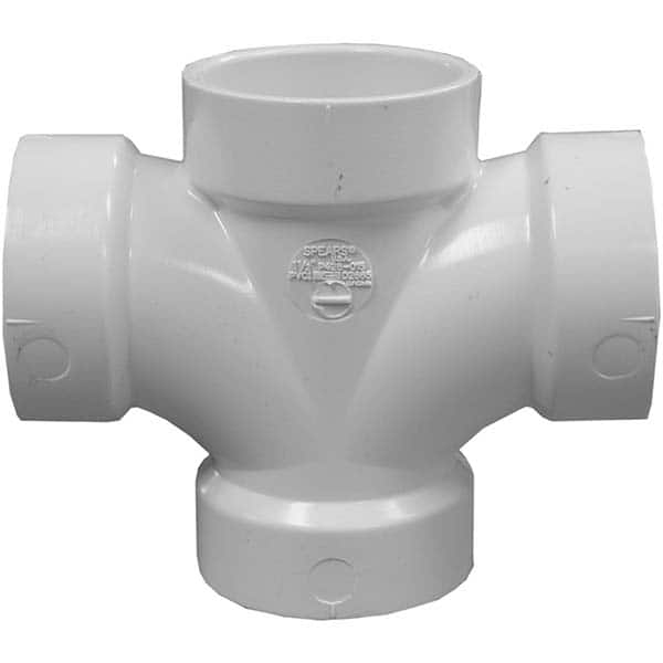 Jones Stephens - Drain, Waste & Vent Pipe Fittings Type: Double Sanitary Tee Fitting Size: 2 x 2 x 1-1/2 x 1-1/2 (Inch) - Exact Tooling
