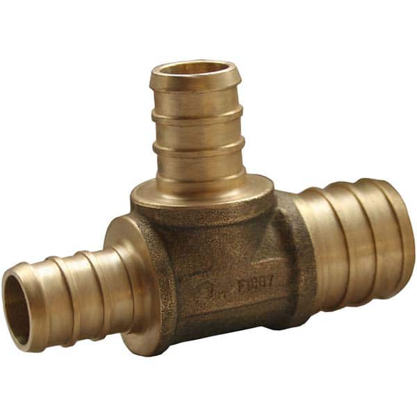 Jones Stephens - Brass & Chrome Pipe Fittings Type: Tee Fitting Size: 1 x 1 x 3/4 - Exact Tooling