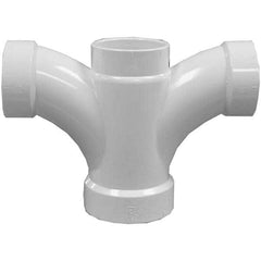 Jones Stephens - Drain, Waste & Vent Pipe Fittings Type: Double Fixture Tee Fitting Size: 2 x 1-1/2 x 1-1/2 x 1-1/2 (Inch) - Exact Tooling