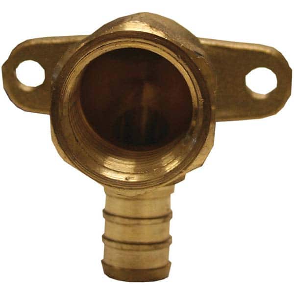 Jones Stephens - Brass & Chrome Pipe Fittings Type: Drop Ear 90 Elbow Fitting Size: 3/4 x 1/2 - Exact Tooling
