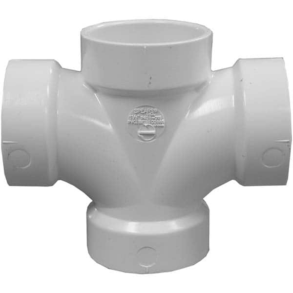 Jones Stephens - Drain, Waste & Vent Pipe Fittings Type: Double Sanitary Tee Fitting Size: 1-1/2 (Inch) - Exact Tooling