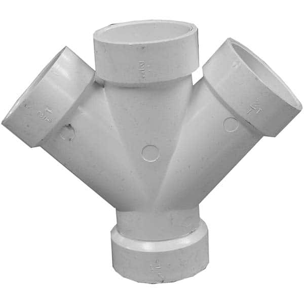 Jones Stephens - Drain, Waste & Vent Pipe Fittings Type: Double Wye Fitting Size: 4 x 2 (Inch) - Exact Tooling