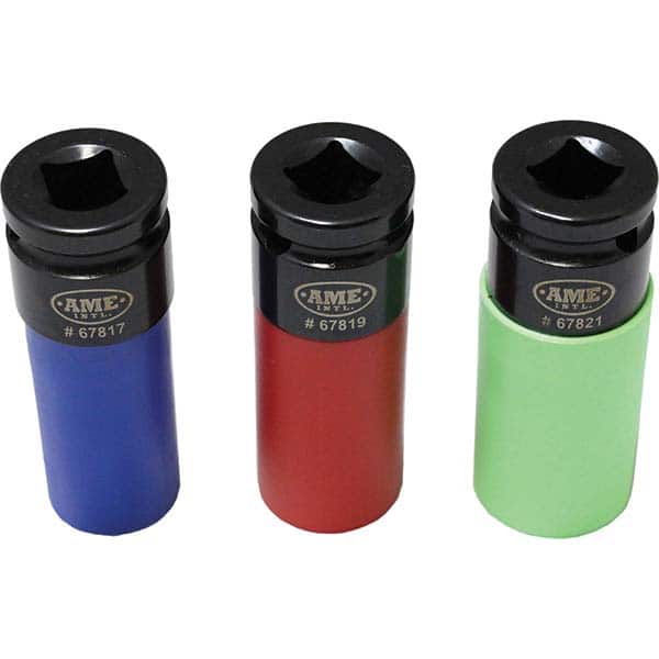 AME International - Socket Sets Measurement Type: Inch & Metric; Metric Drive Size: 0.5 - Exact Tooling