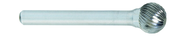 SD-5L6 -- 1/2 x 1/2 LOC x 1/4 Shank x 6 OAL Ball Shape Carbide Medium Right Hand Spiral Burr - Exact Tooling