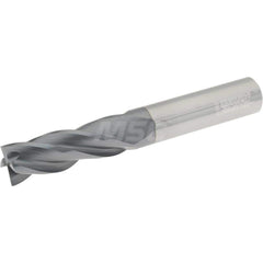 Accupro - 1/2", 1-1/2" LOC, 1/2" Shank Diam, 3" OAL, 4 Flute Carbide Square End Mill - Exact Tooling