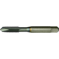 Greenfield Threading - 1/4-20 UNC Class 2B 3-Flute TiCN Finish High Speed Steel Spiral Point Tap - Exact Tooling