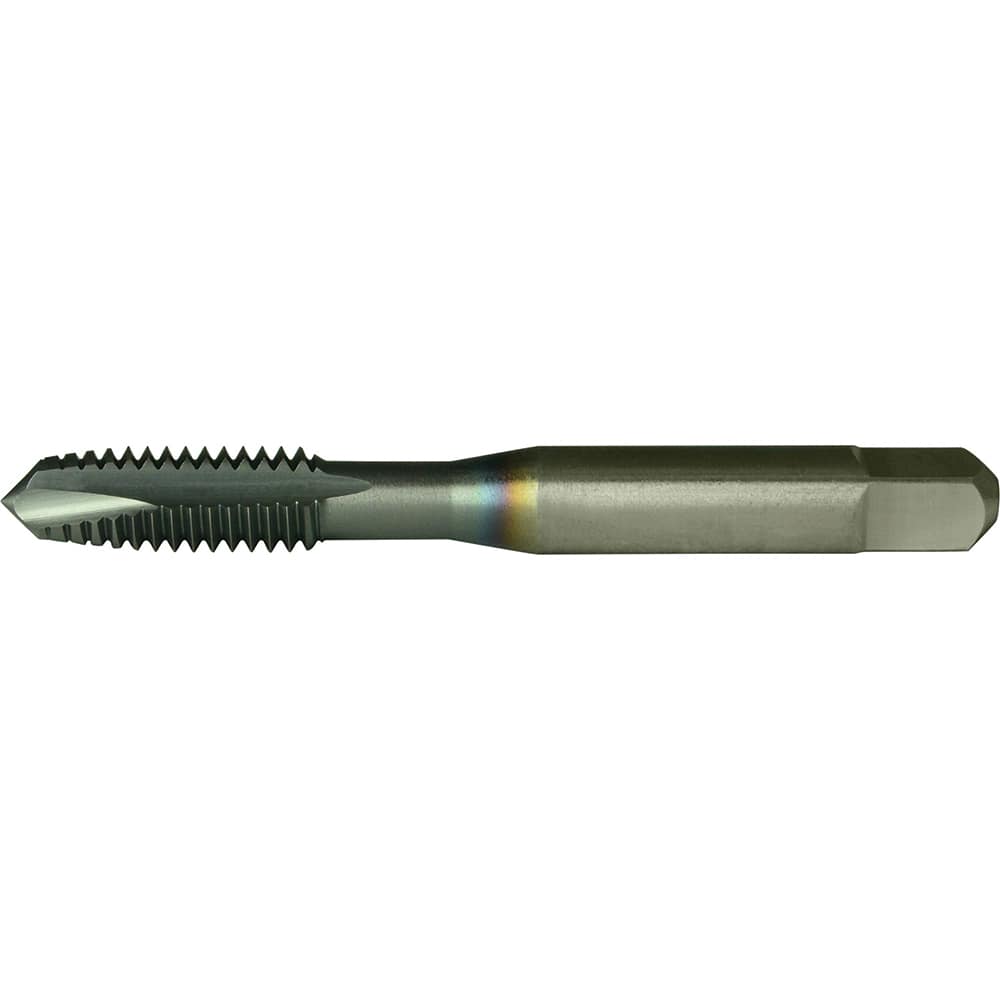 Greenfield Threading - 3/8-16 UNC Class 2B 3-Flute TiCN Finish High Speed Steel Spiral Point Tap - Exact Tooling