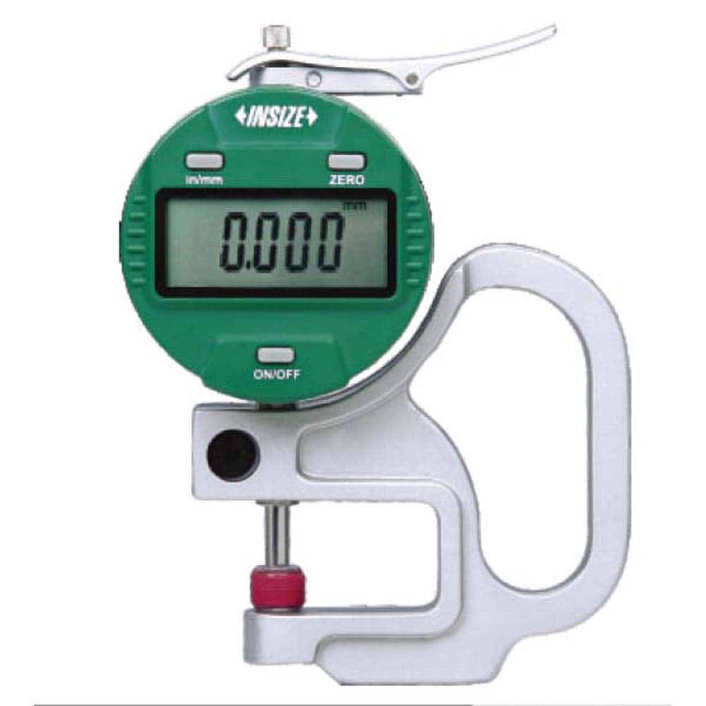 Insize USA LLC - Electronic Thickness Gages; Minimum Measurement (mm): 0.00 ; Minimum Measurement (Decimal Inch): 0.0000 ; Maximum Measurement (Inch): 0.4000 ; Maximum Measurement (Decimal Inch): 0.4000 ; Maximum Measurement (mm): 10.00 ; Resolution (mm) - Exact Tooling