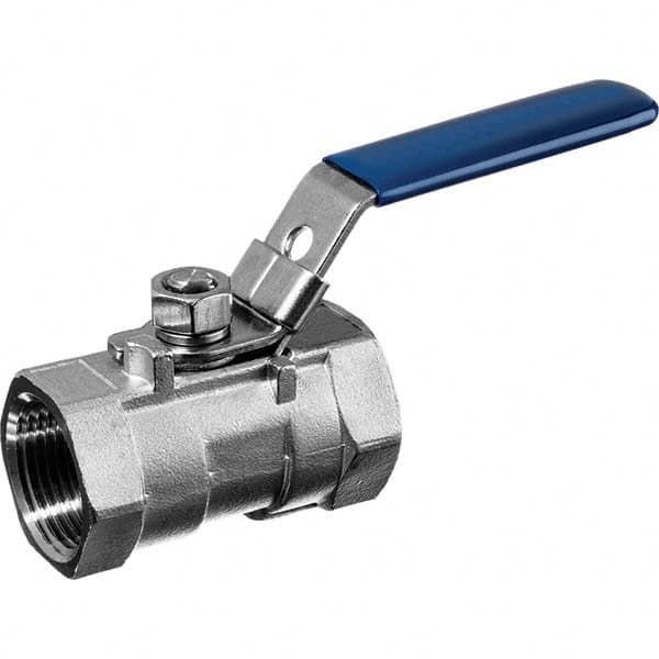 2-Way Manual Ball Valve: 1″ Pipe, Full Port FNPT x FNPT