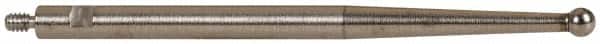 TESA Brown & Sharpe - 2mm Ball Diam, Steel, Ball Test Indicator Contact Point - 1-7/16" Contact Point Length, Use with Brown & Sharpe BesTest 599 Series - Exact Tooling