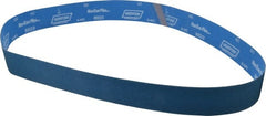 Norton - 2-1/2" Wide x 60" OAL, 60 Grit, Zirconia Alumina Abrasive Belt - Zirconia Alumina, Medium, Coated, X Weighted Cloth Backing, Series R823 - Exact Tooling