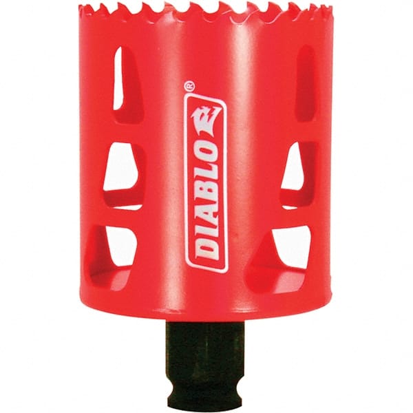 Freud - 2-1/4" Diam, 2-3/8" Cutting Depth, Hole Saw - Bi-Metal Saw, Toothed Edge - Exact Tooling