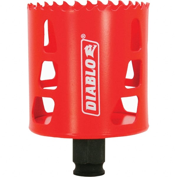 Freud - 2-1/2" Diam, 2-3/8" Cutting Depth, Hole Saw - Bi-Metal Saw, Toothed Edge - Exact Tooling