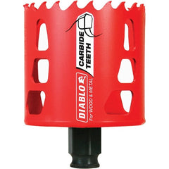 Freud - 2-11/16" Diam, 2-3/8" Cutting Depth, Hole Saw - Carbide-Tipped Saw, Toothed Edge - Exact Tooling