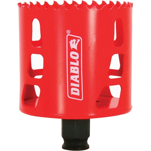 Freud - 2-3/4" Diam, 2-3/8" Cutting Depth, Hole Saw - Bi-Metal Saw, Toothed Edge - Exact Tooling